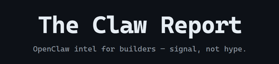 The Claw Report wordmark
